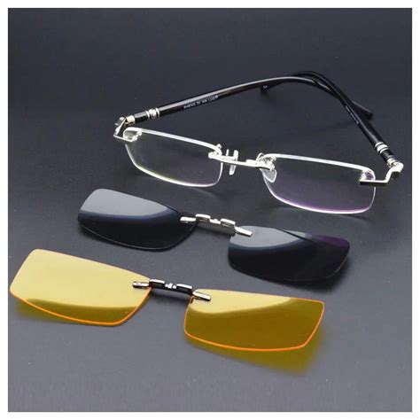 rimless sunglasses with magnetic sunglass.